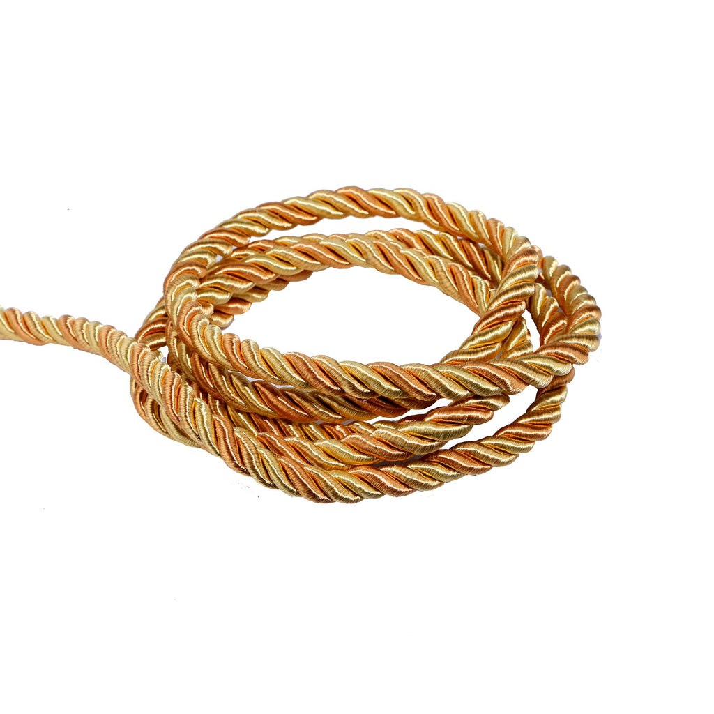M Twisted Cord Trim Rope(Mix Gold) - 10 Yards 8m
