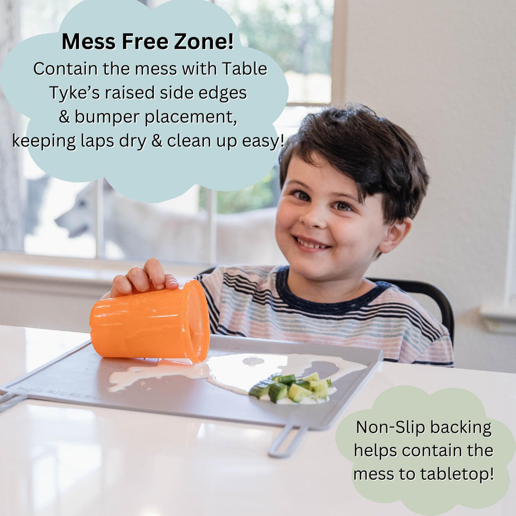 Silicone Suction Baby Placemat with Edge Bumper, Sage Green