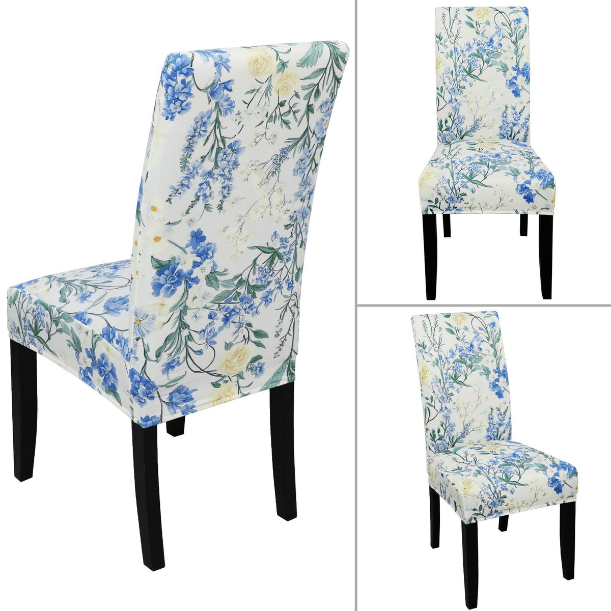 Dining Room Chair Covers Set of 4, Stretch Pattern Parsons Chair Slipcovers Spandex Removable Washable Kitchen Chair