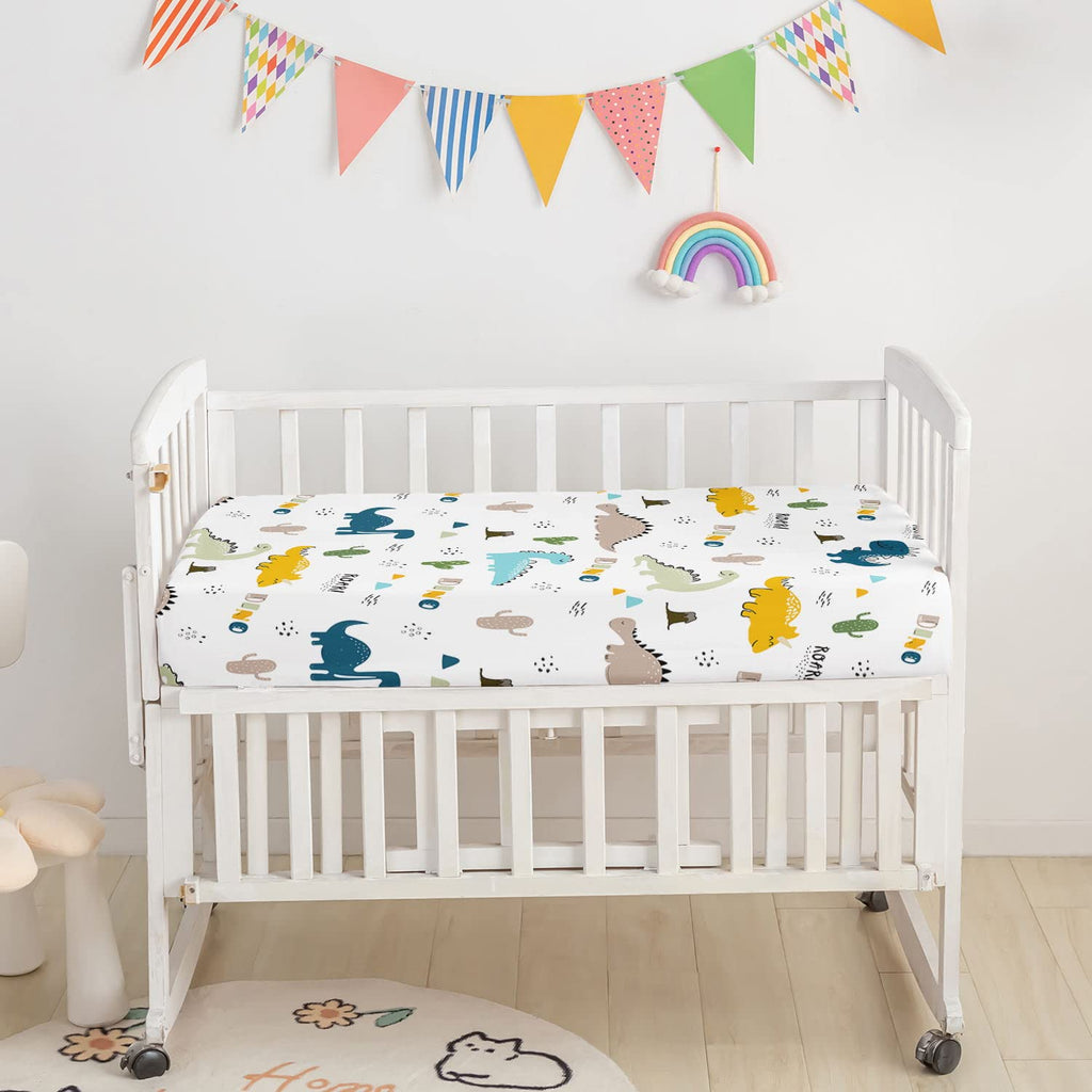 Crib Bedding Set,3pcs Nursery Crib Bedding with Comforter Crib Sheet & Crib Skirt,Watercolor Butterfly Printed