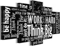 Inspirational Quotes Wall Art Canvas Print Black White Motivational Words Picture Bedroom Office Decor (Small)
