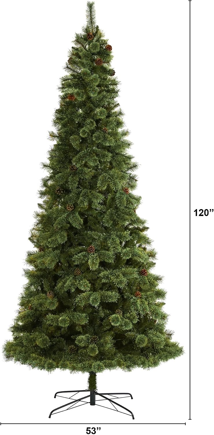 10ft. White Mountain Pine Artificial Christmas Tree with 1875 Bendable Branches