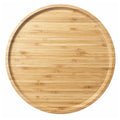 Bamboo Serving Platter, Round Wood Tray, Wooden Serving Tray, Fruit, Bread, Salad Plate, Round Wood Charcuterie Board