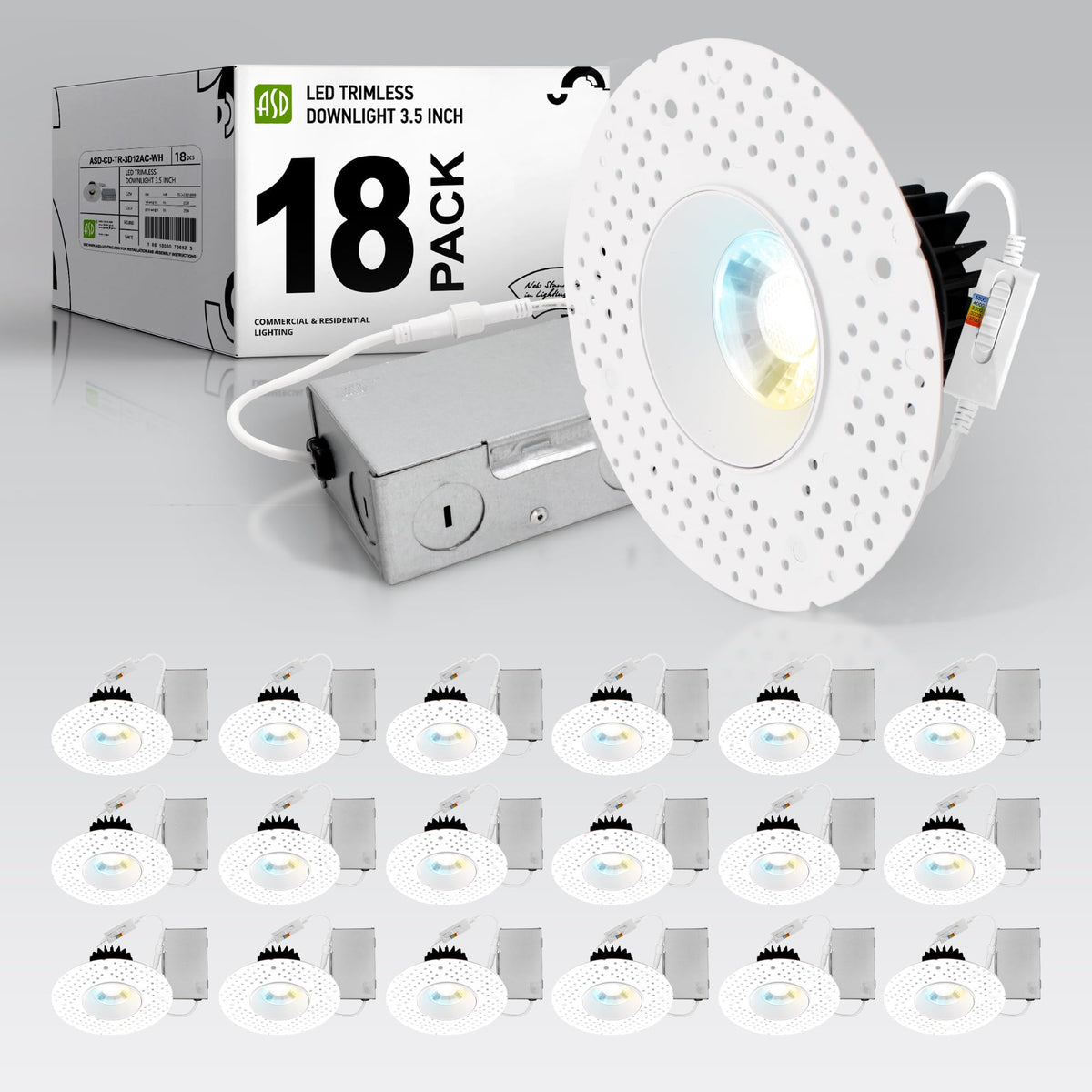3 Inch Trimless LED Recessed Ceiling Light Fixture