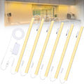 6PCS x 12 Inch Under Cabinet Lights Plug-in, Warm White 3000K Dimmable LED Under Cabinet Lighting, Under Counter