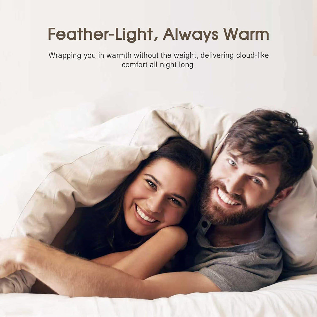 Feather and Down Fibres Comforter - 100% Organic Cotton, Quill-Free & Ethical