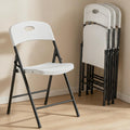 Folding Chairs 4 PCS, 350 lbs Heavy Duty Plastic Foldable Chair, Indoor Outdoor Portable Stackable Commercial Seat with