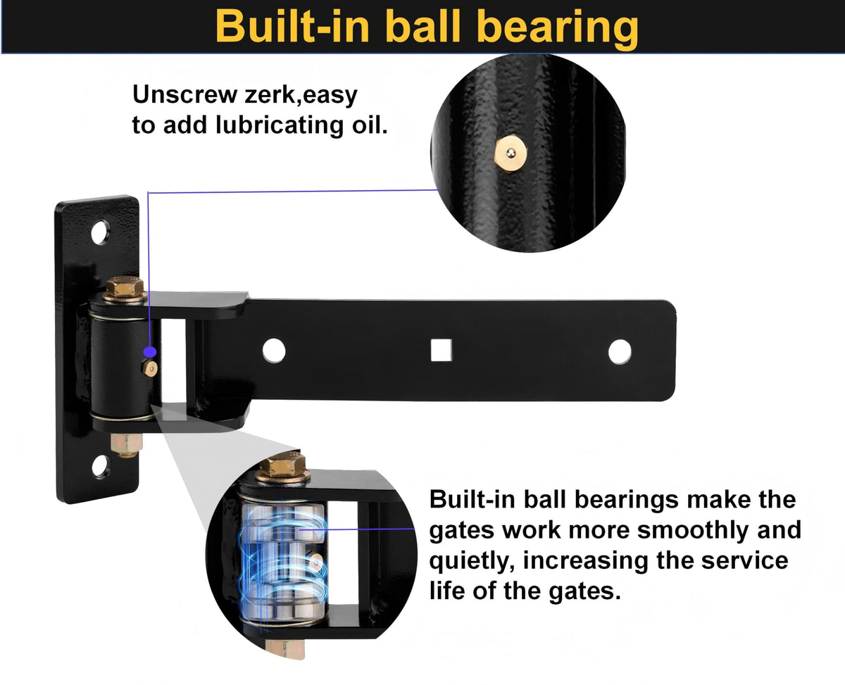 13" Heavy Duty Strap Gate Hinges, Load Capacity, Thickened Solid Steel