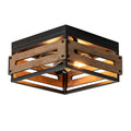 11.8in Farmhouse Rustic Flush Mount Ceiling Light