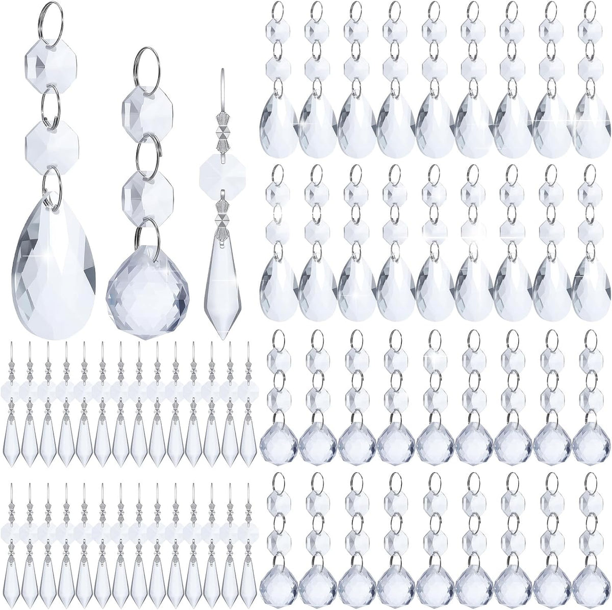66 Pack Chandelier Crystal Prism Replacement