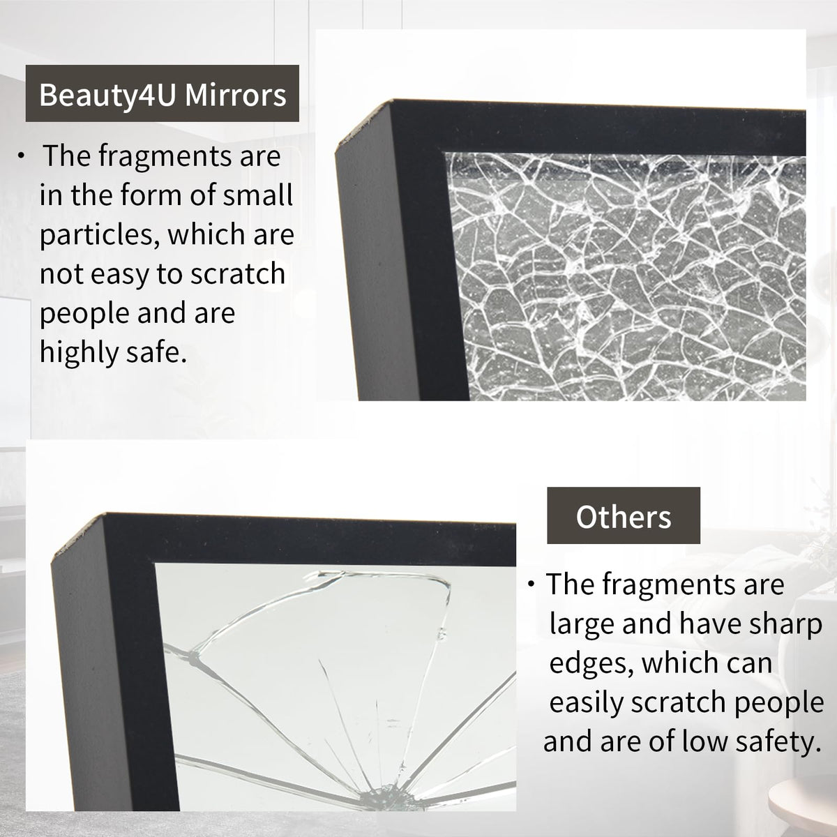 76" x 34" Full Length Mirror with Stand, Black Large Floor Mirror