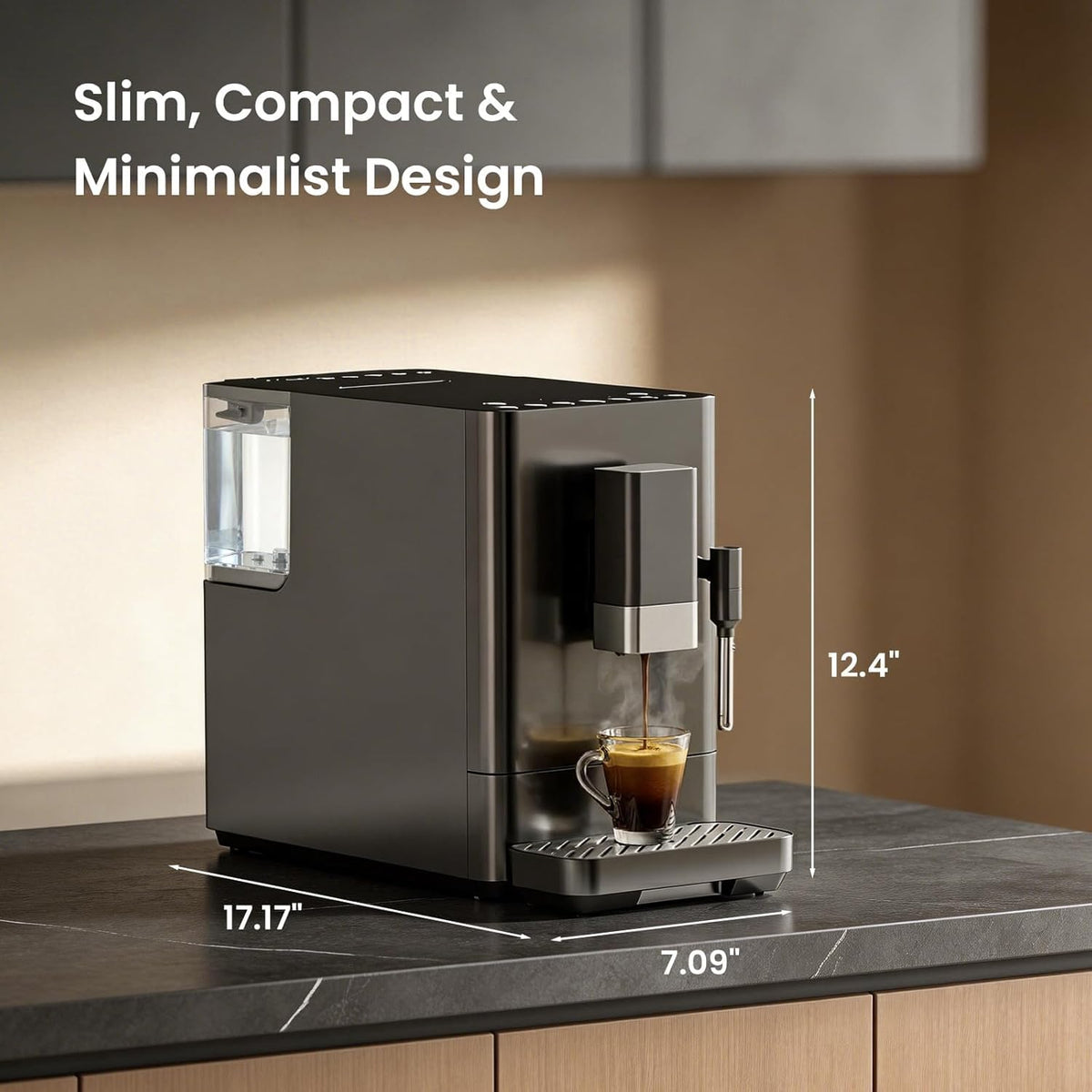 20 Bar Automatic Espresso Machine, Brew and Grind Coffee Maker