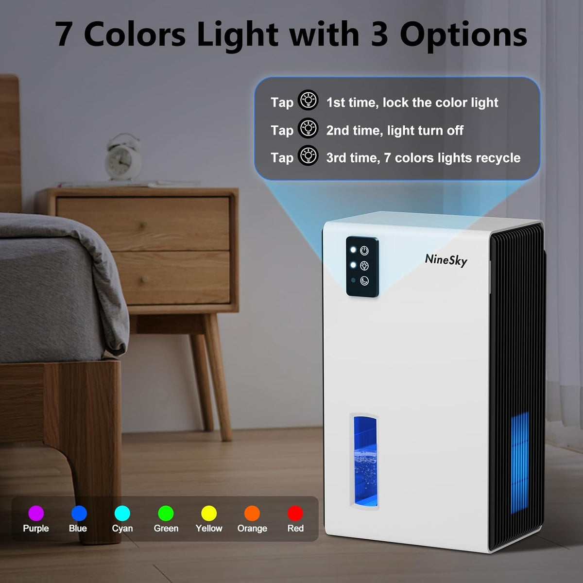 Dehumidifier, 95 OZ Dehumidifiers for Home,(1100 sq.ft) Dehumidifiers for Basement Bathroom Bedroom with Auto Shut Off