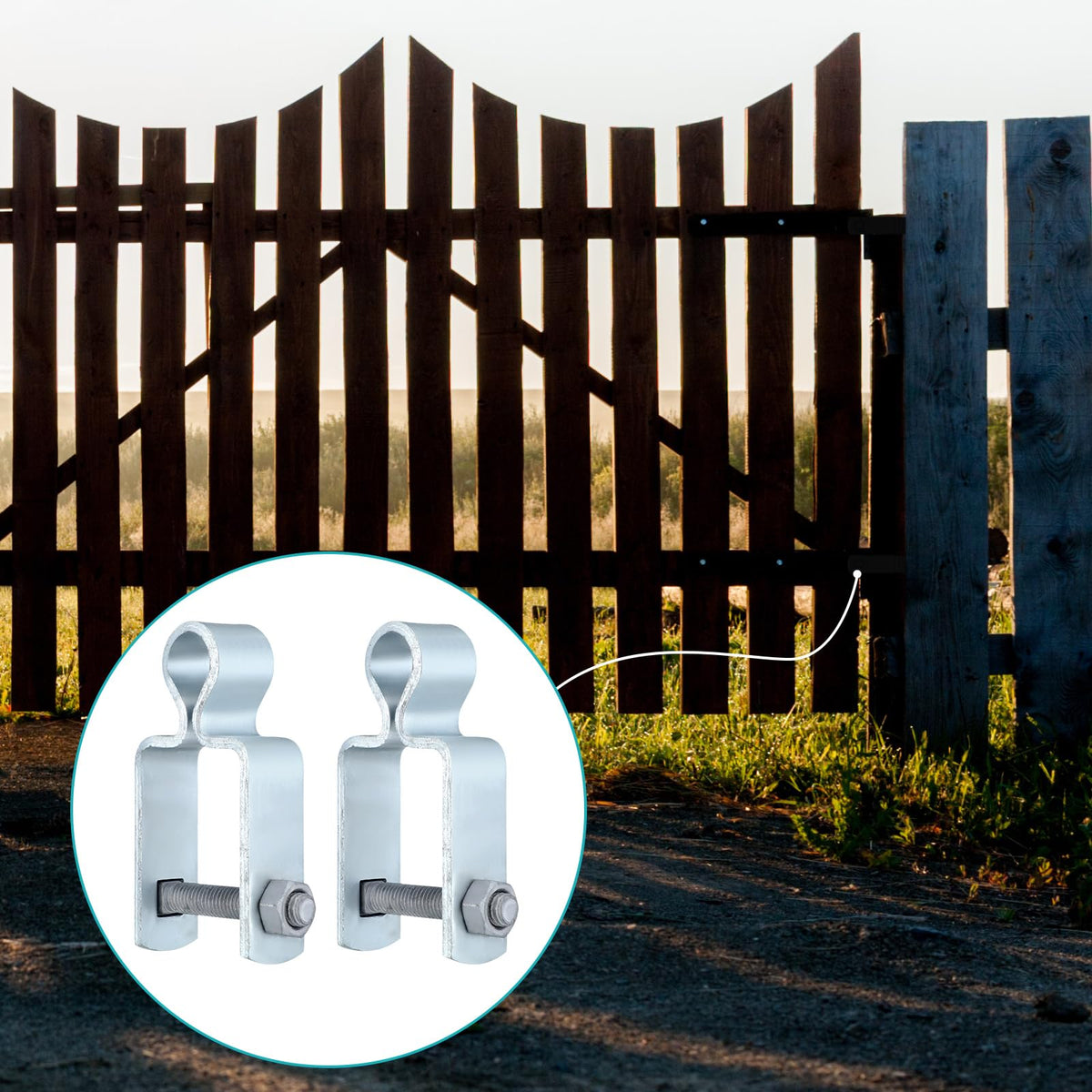 4 Pcs Gate Hinge Female 1-1/2" X 1-1/2", 5/8" Pintle Square