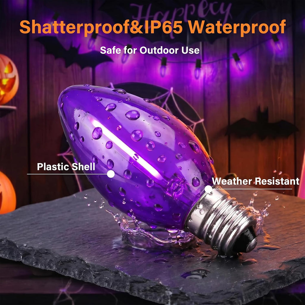 C7 LED Replacement Bulbs Purple, E12 Candelabra Base