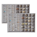 Large Velvet Jewelry Tray Display Drawer Inserts 2 Pack