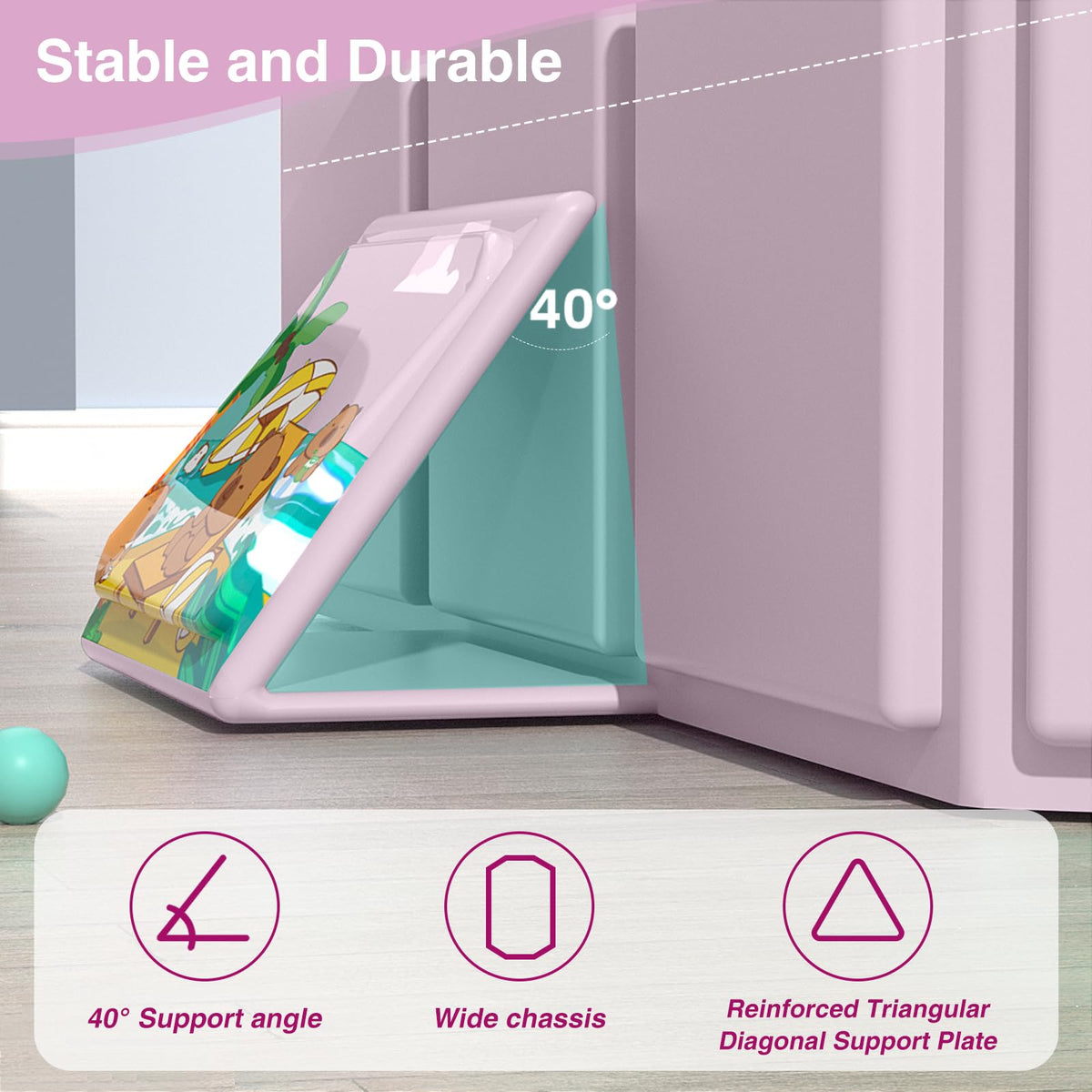 Portable Folding Baby Bath Tub, 29.5L x 17.7W x 9.8H inches, Suitable for 0-6 Years, Pink/Mint Green (Pink)