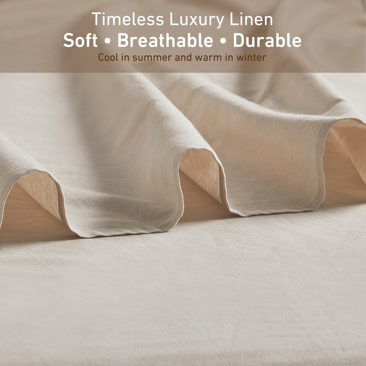 100% Organic Linen Sheets Bed Sheets Natural French Flax 4 Pcs