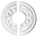15-3/8" Split Ceiling Medallion, White Primed Light Fixture Canopy