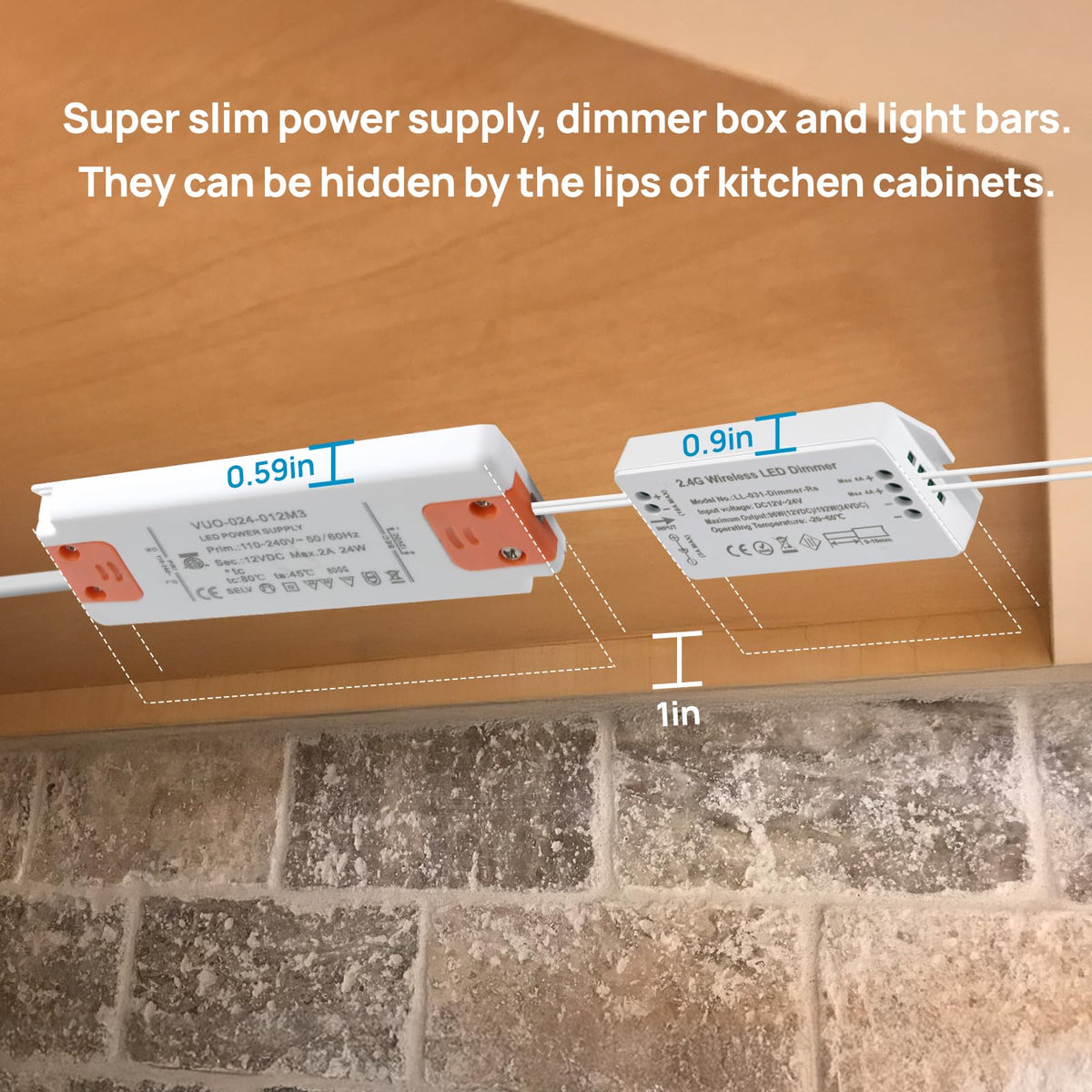 Under Cabinet Lighting Kit Plug in 21W 3000K Dimmable with Remote