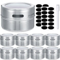 8 Pack Magnetic Spice Jars for Refrigerator, 3 oz Spice Tins Set
