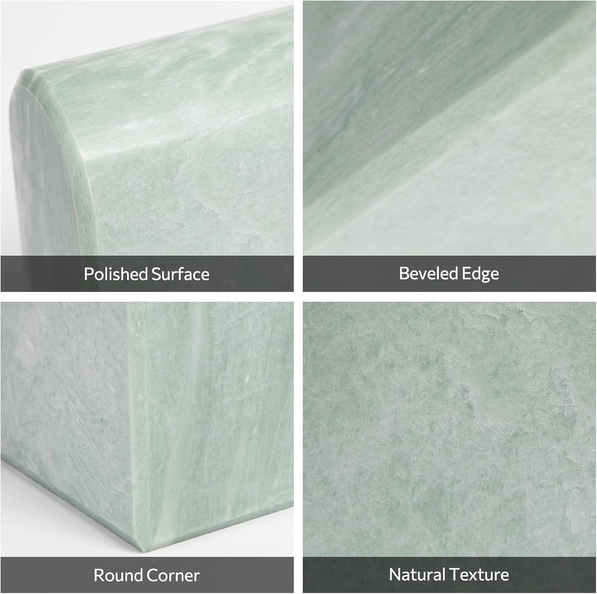 Luxury Marble Bookends for Shelves, 13LB Heavy Duty Marble Book Ends