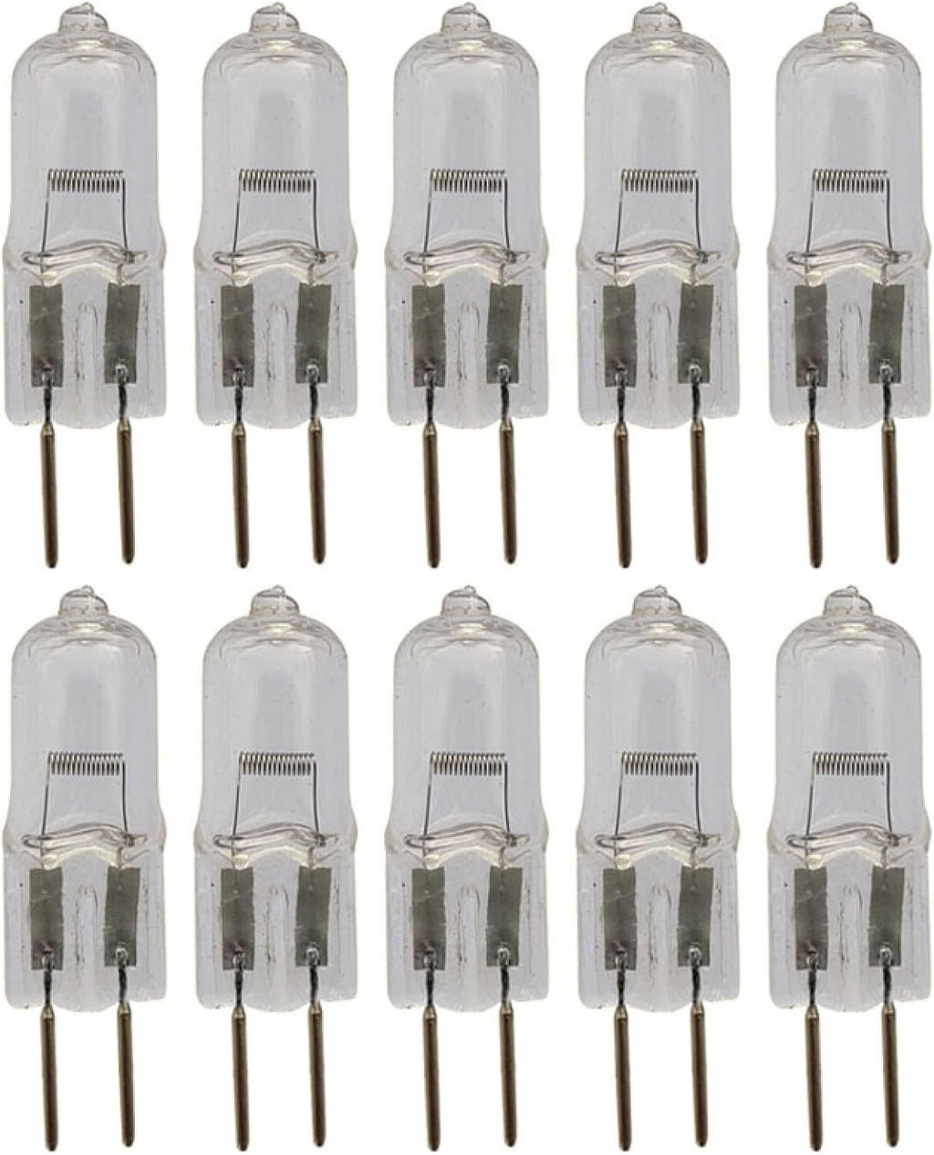 10Pc Gy6.35 24V 50W Halogen Bulb 2 Pin T4 Jc G6.35 Bi-Pin Base Bulb G6.35 20W 24V Clear Capsule 2 Pin Lamp Bulb Warm