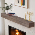 Fireplace Mantle Shelf - 60×8×5Inch Handcrafted Wall Floating Mantel Shelf for Over Fireplace - Rustic Traditional