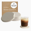 Home Stone Coasters Set - Diatomaceous Earth Water-Absorbing Drink Coaster for Coffee Table, Kitchen or Bar, Modern - Set of 4
