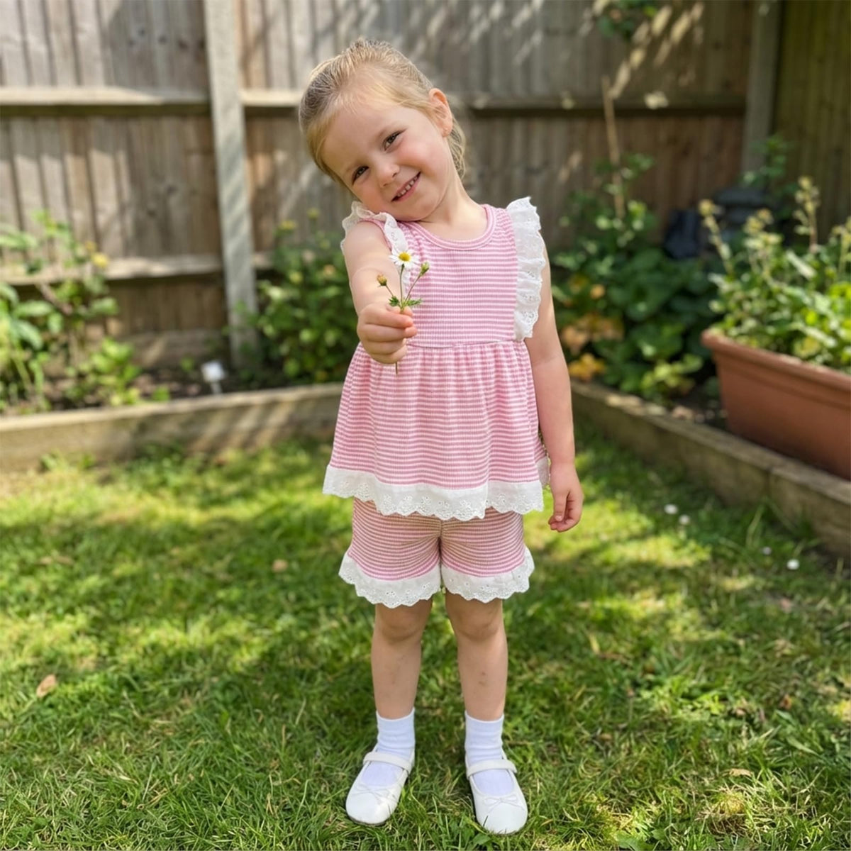 Toddler Baby Girl Summer Clothes Tank Shirt Shorts 2Pcs Outfit Set