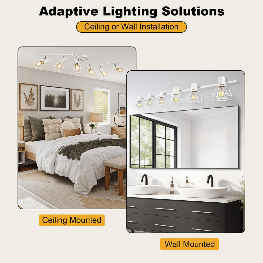 Ceiling Track Lighting Fxiture White, Modern Spotlight, E26
