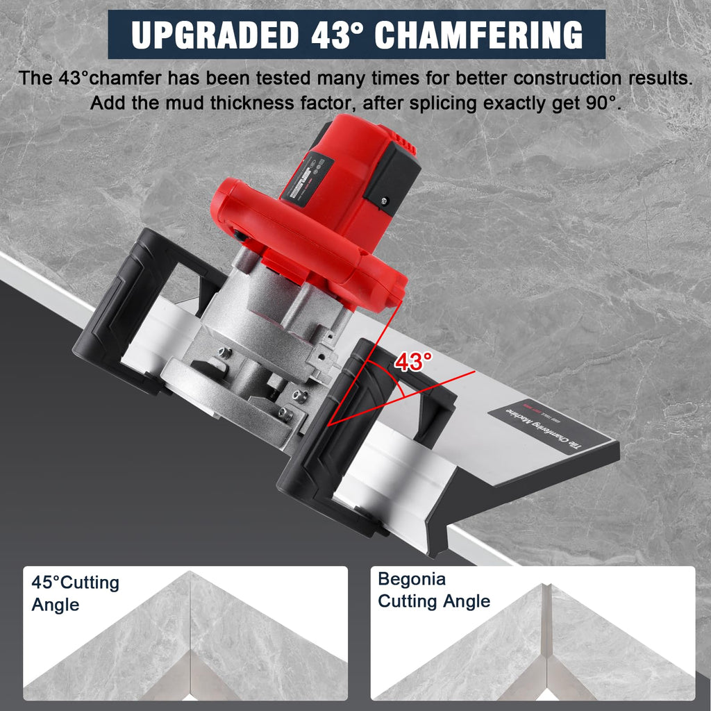 Electric Tile Bevel 45 Degree Tile Chamfering Tool Tile Chamfering Machine with Auto Spraying System for Large Format
