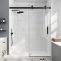 Frameless Shower Door, 49-54" W x 76" H Sliding Glass Shower Door