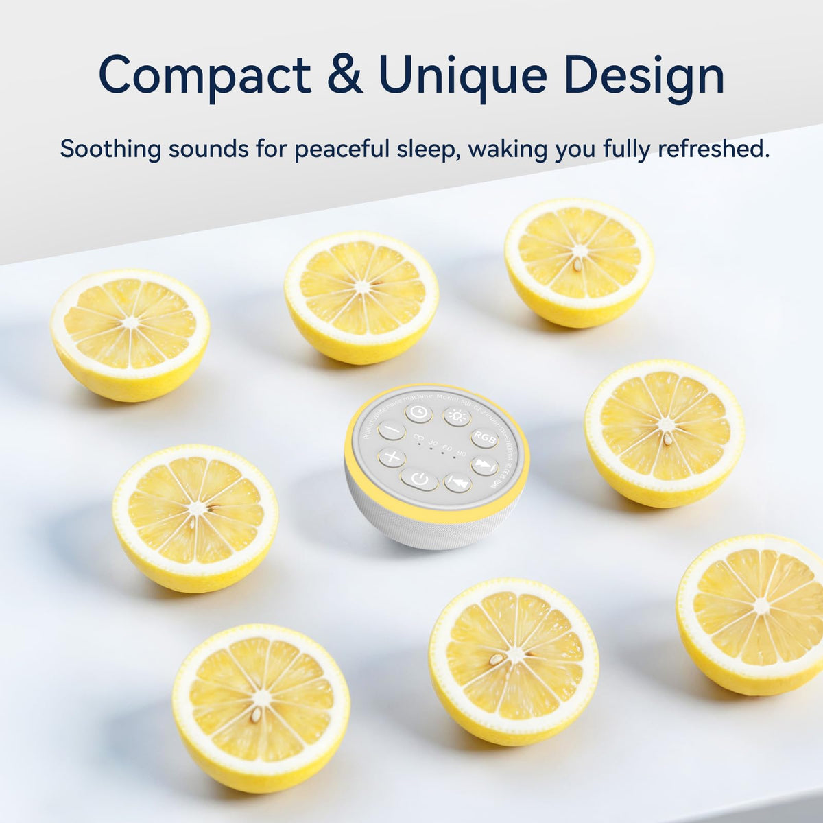 Portable Sound Machine Night Light White Noise Machine Mini Baby Shushing Sleep Machine 12 Night Lights 30 Sleeping