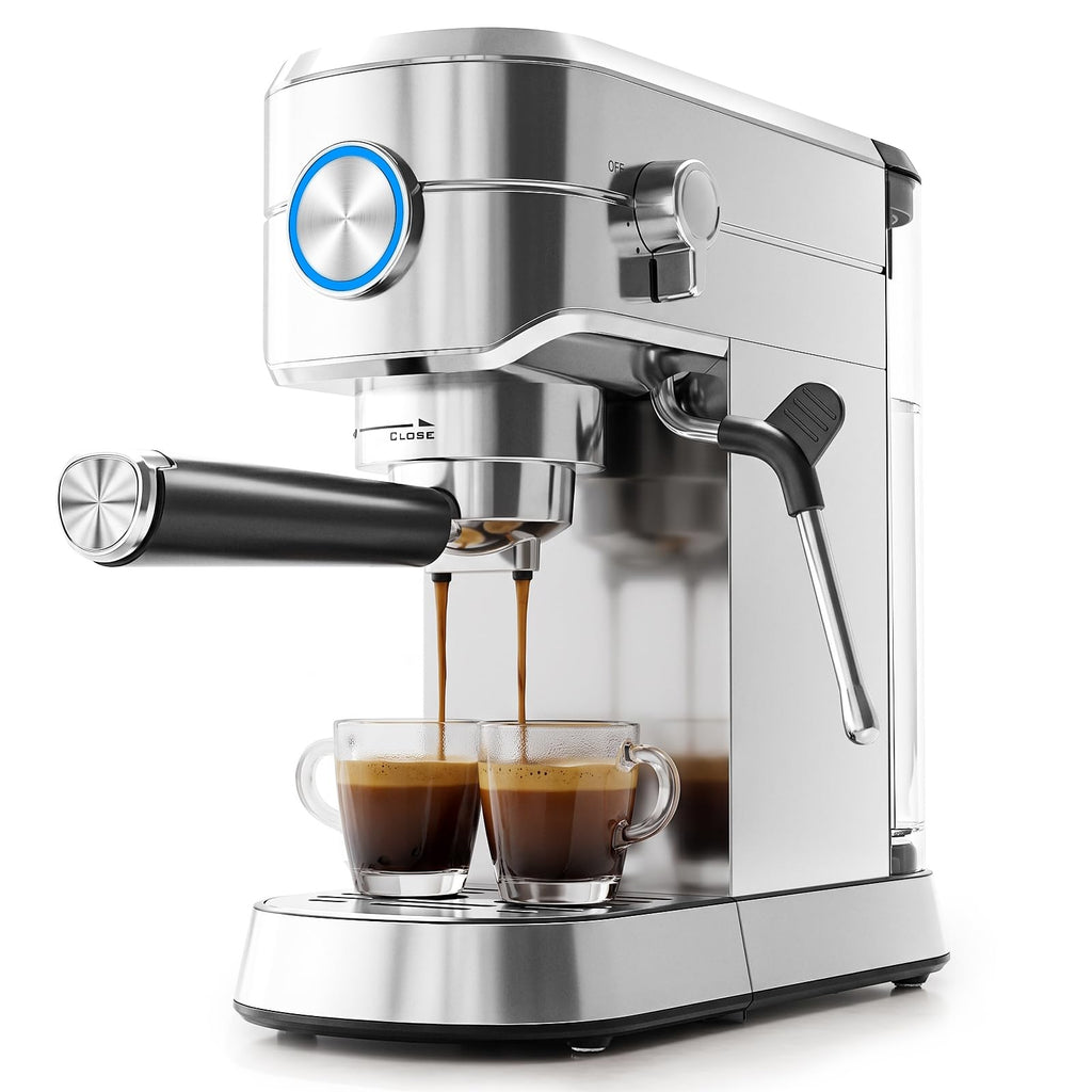 Compact 20 Bar Espresso Machine with Milk Frother