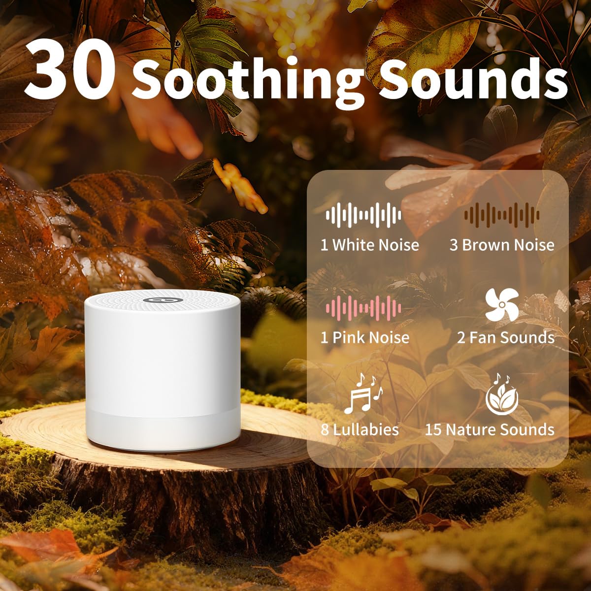 Sound Machine Mini White Noise Machine with 30 4 Timers Memory Function for Newborn Baby Kids Adults Portable