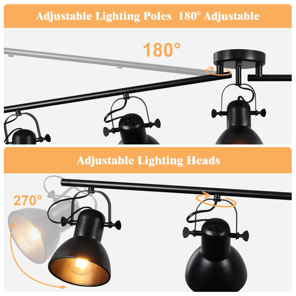 Track Lighting Fixtures Ceiling Black Track Lights 47.24"