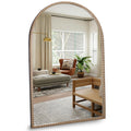 Antique Gold Arched Wall Mirror 24" x 36"