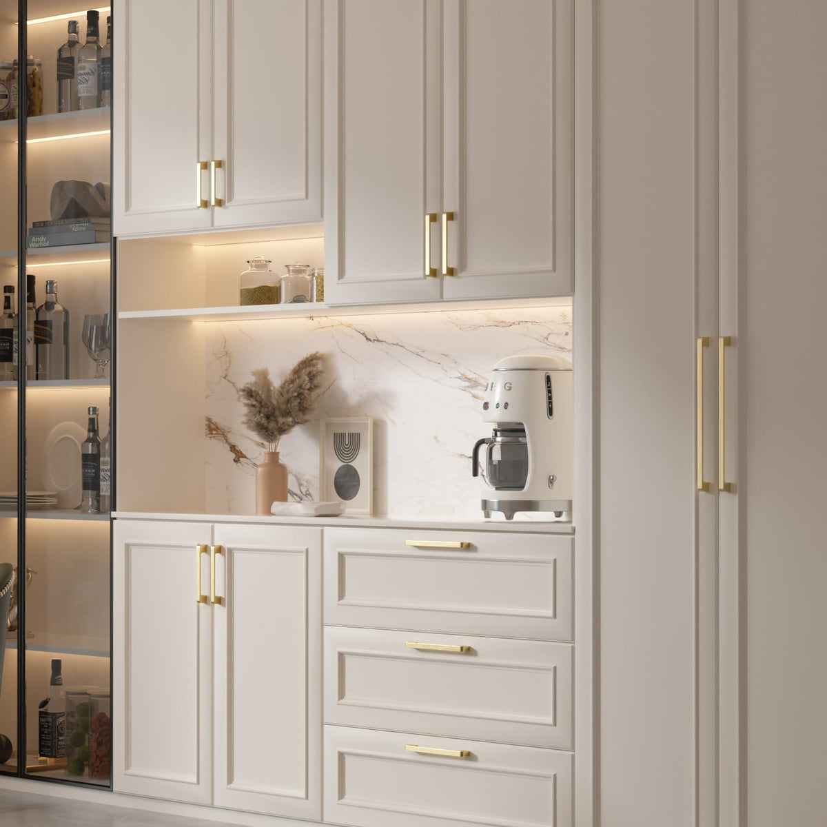 Brushed Gold Cabinet Pulls 5 Inch Gold Cabinet Handles 5 Pack