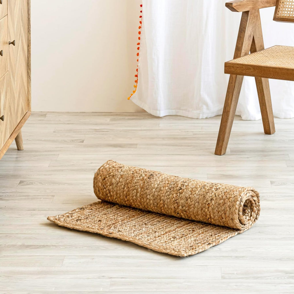Braided Jute Runner Rug - Natural