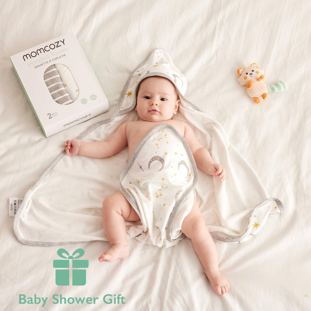 Baby Towels, Soft Absorbent Bath Towel for Newborn&Toddler,Sky
