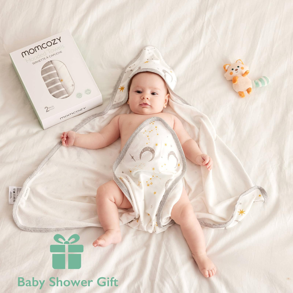 Baby Towels, Soft Absorbent Bath Towel for Newborn&Toddler,Sky