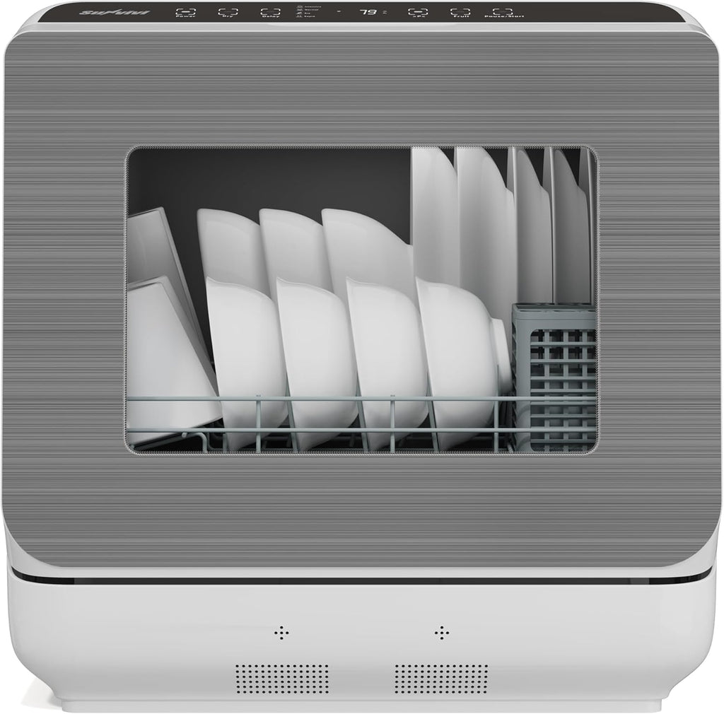 18" Portable Countertop Dishwasher with 152OZ Water Tank, 6 Preset Mode, Dishwasher Machine fits up to 12" plates