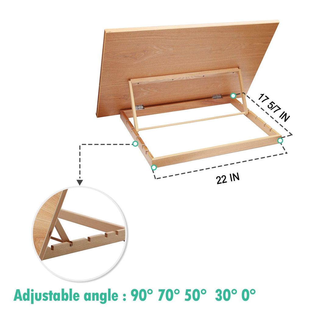 Extra Large 5-Position Wood Drafting Table Easel Drawing & Sketching Board
