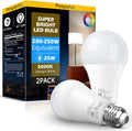 LED Light Bulbs, 25W Bright White 5000K, A21 E26, 2pcs