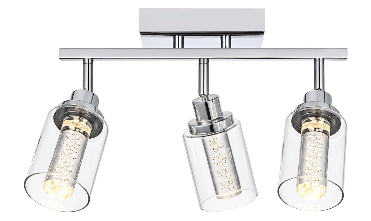 Dimmbale LED Track Lighting Kit Chrome Ceiling Mount