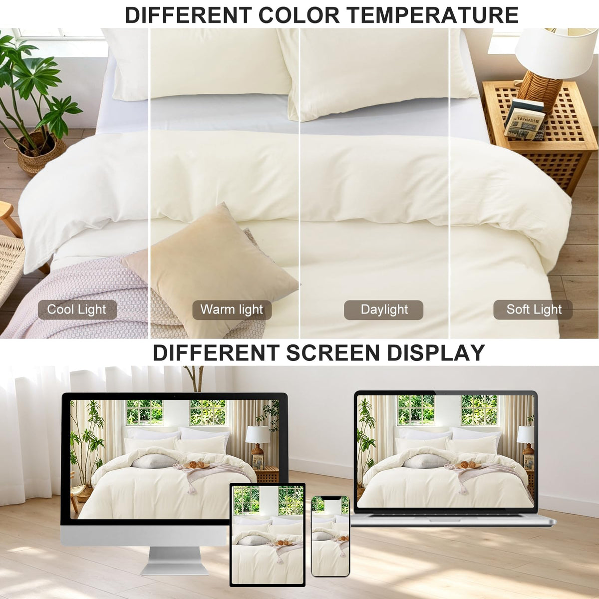 Duvet Cover Set 100% Washed Cotton Linen Like