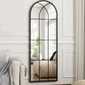 Arched Full Length Mirror 65"x22", Black Farmhouse Body Mirror