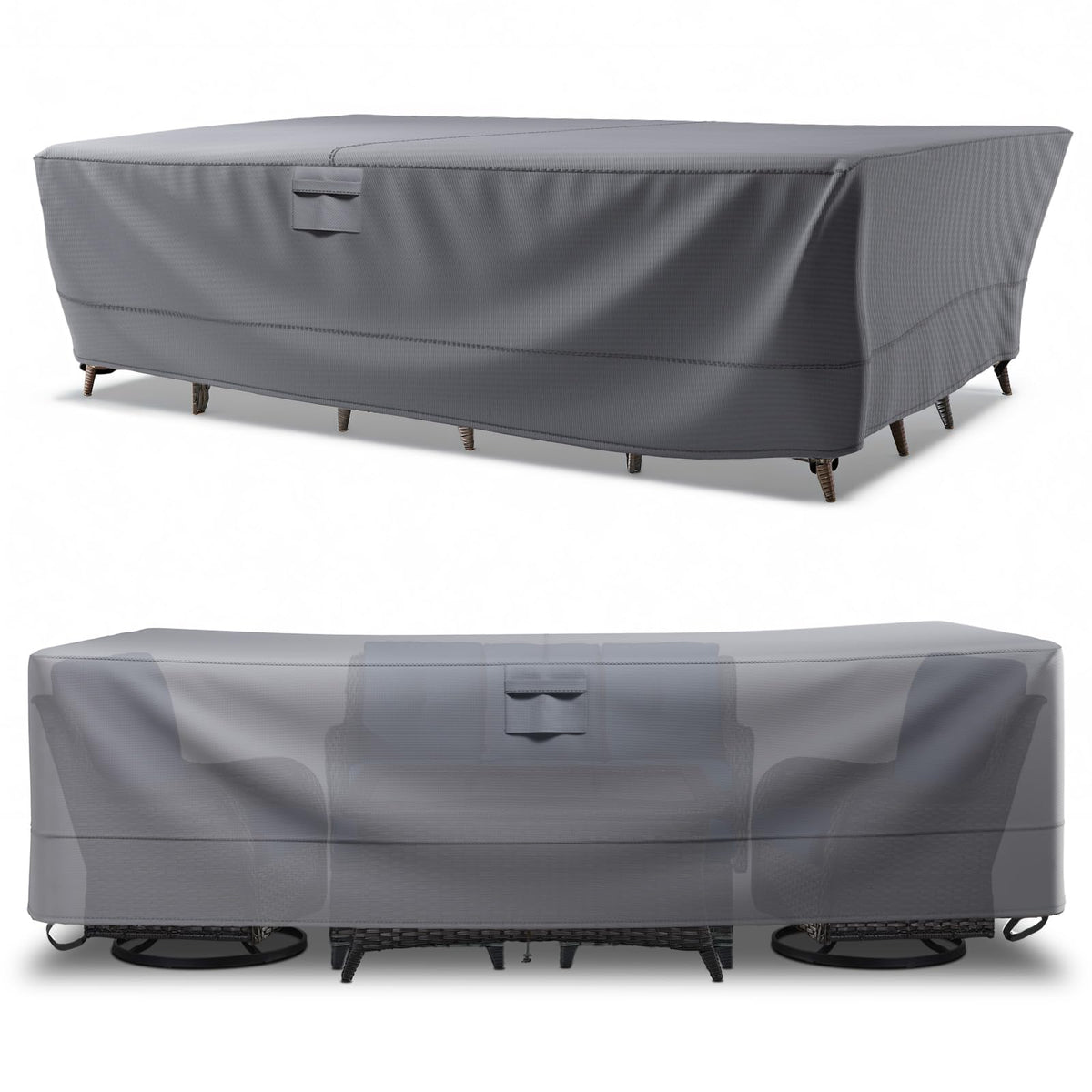 Patio Furniture Cover - Heavy-Duty 600D Oxford Waterproof Outdoor Furniture Covers with Windproof Buckle Straps for