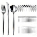 60-Piece Silverware Set for 20, Food Grade Stainless Steel Flatware Set with Thickened Forks Spoons Knives, Mirror